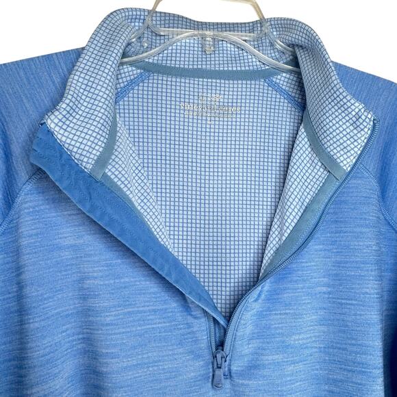 Vineyard Vines Men's 1/2 Zip Pullover Light Blue Sankaty Size L Golf Nautical - Picture 4 of 7